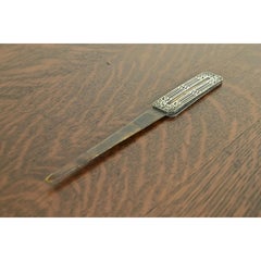 Coupe-papier Heintz Arts & Crafts en argent sterling sur bronze
