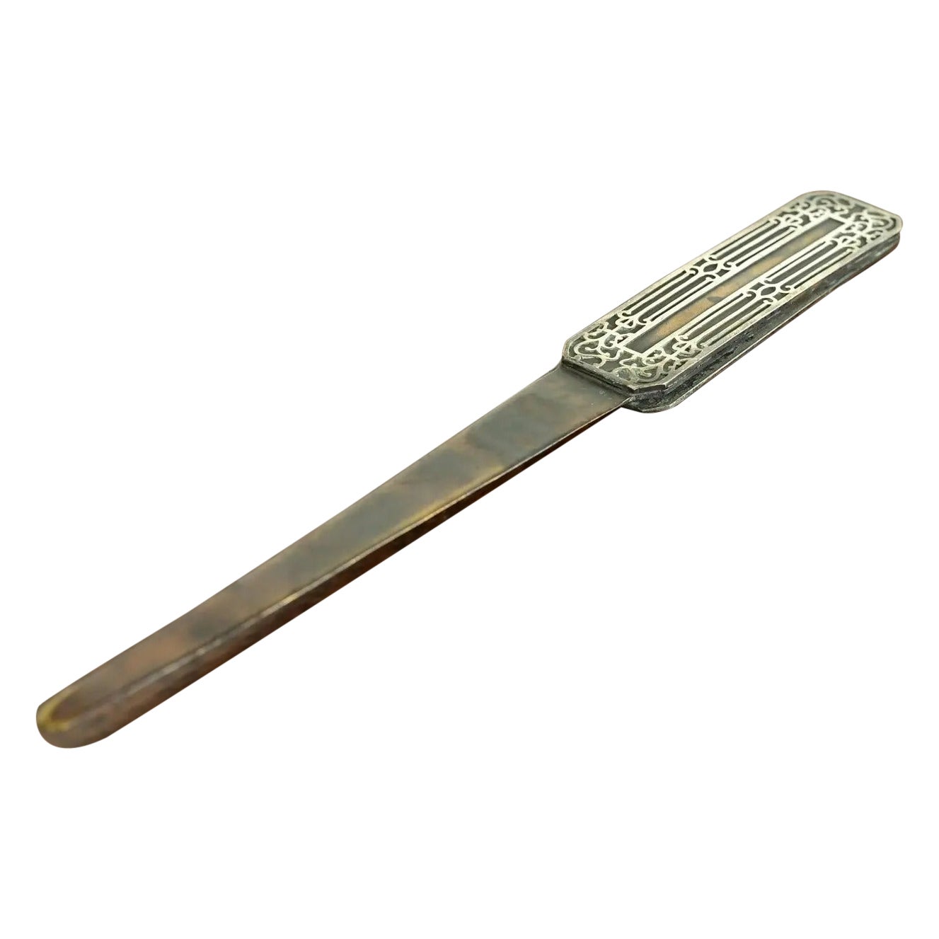 Coupe-papier Heintz Arts & Crafts en argent sterling sur bronze