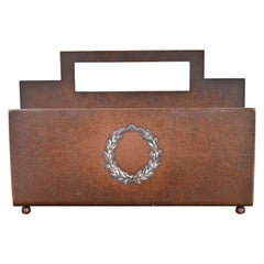 Portalettere Heintz Arts & Crafts in argento e bronzo