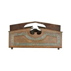 Heintz Arts & Crafts Sterling Silver on Bronze Letter Rack