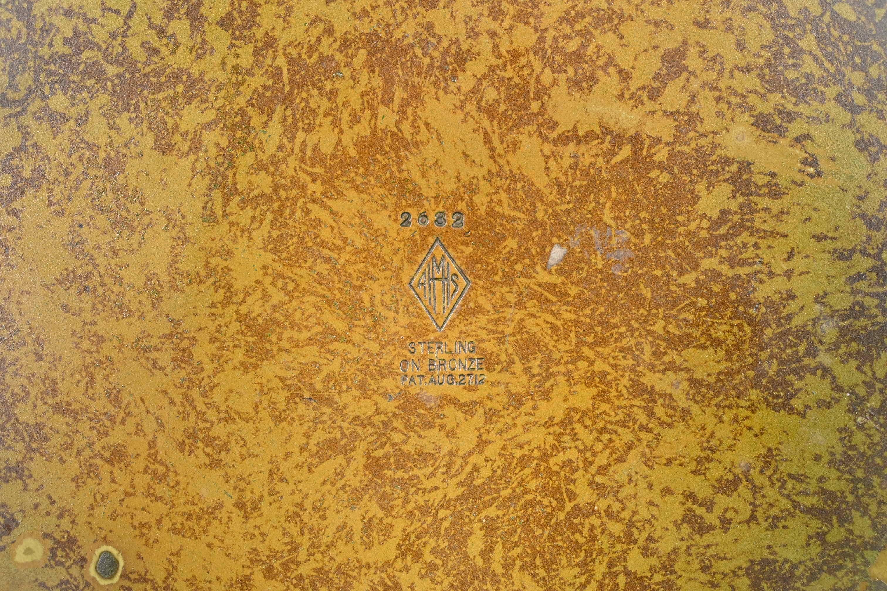 Heintz Arts & Crafts in argento sterling e bronzo con coperchio per il tè o il portasigari in vendita 4