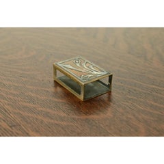 Heintz Arts & Crafts Sterling Silver on Bronze Matchbox Holder