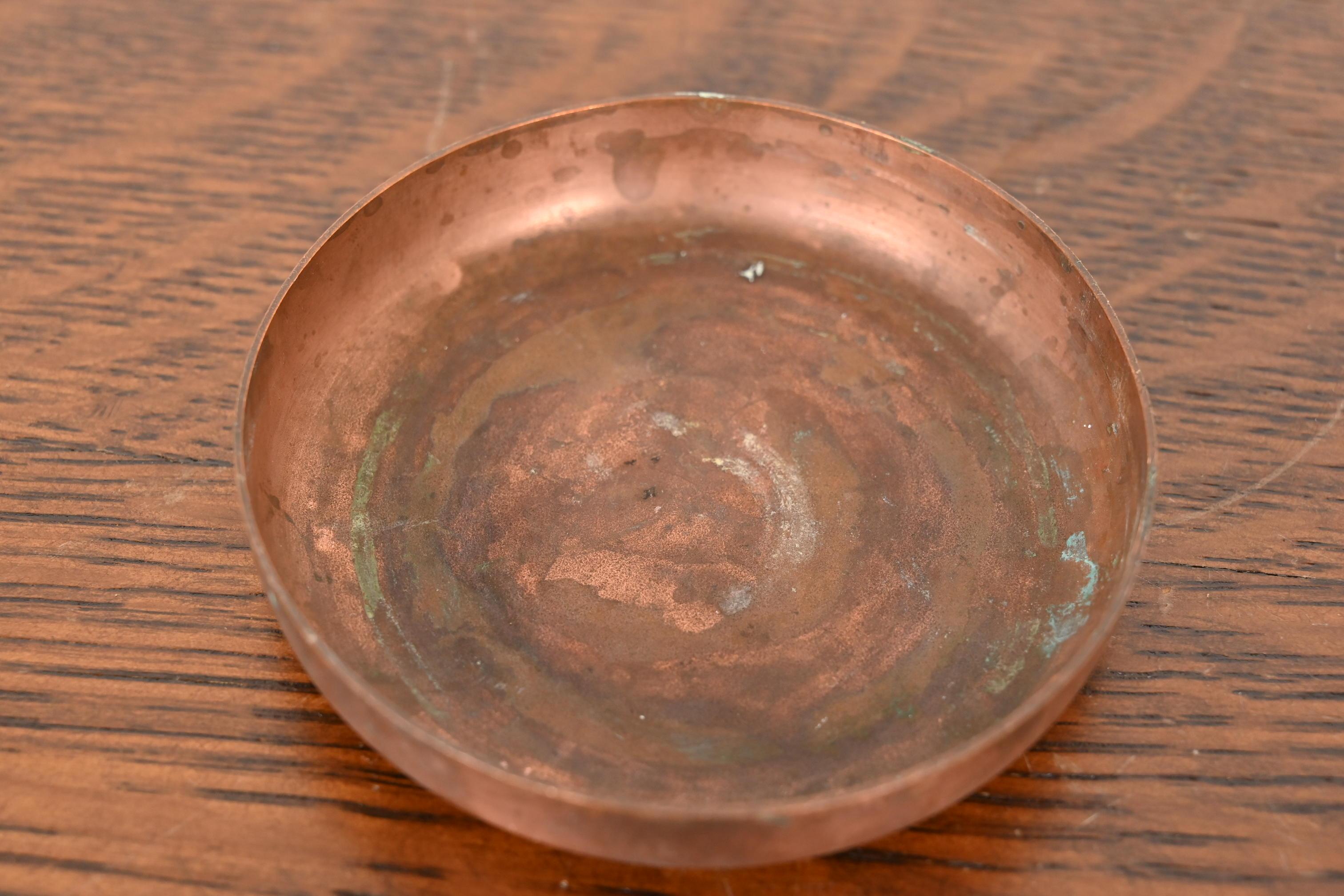 Heintz Arts & Crafts Sterling Silber auf Bronze Nesting Aschenbecher oder Catchalls im Angebot 3