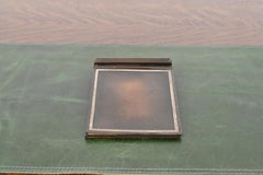 Heintz Arts & Crafts Sterling Silver on Bronze Notepad Holder With Pen Rest