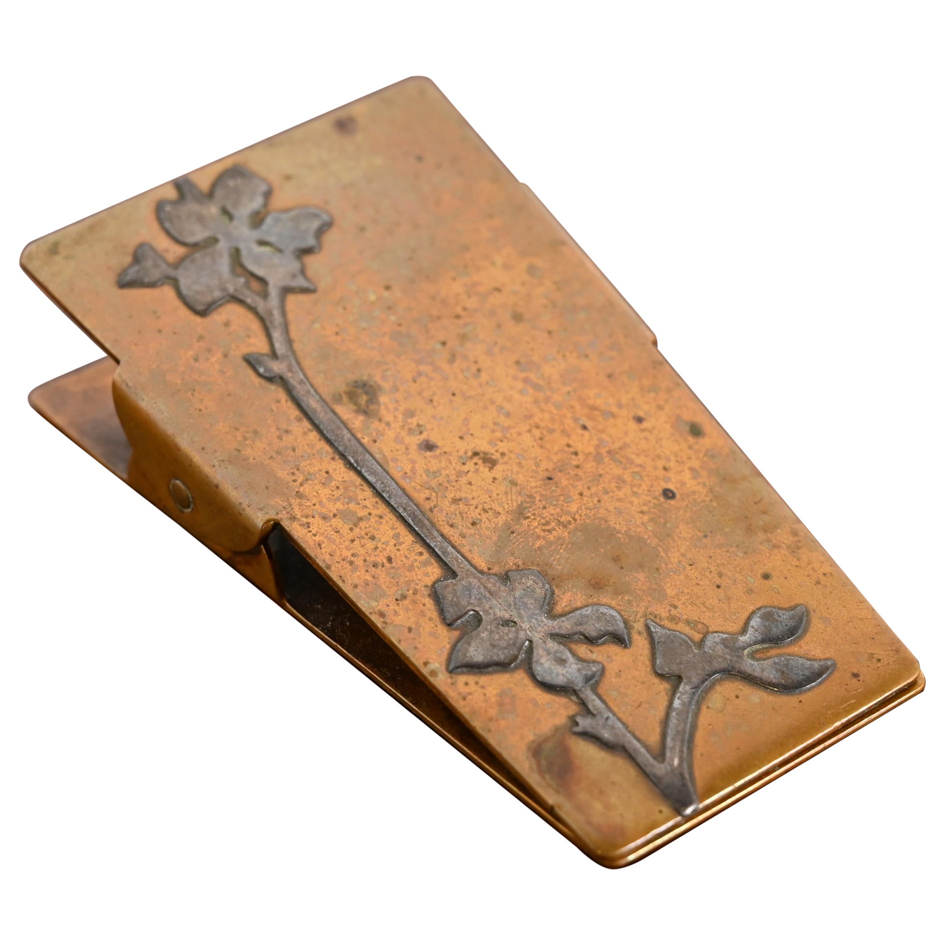 Graffetta Heintz Arts & Crafts in argento sterling su bronzo