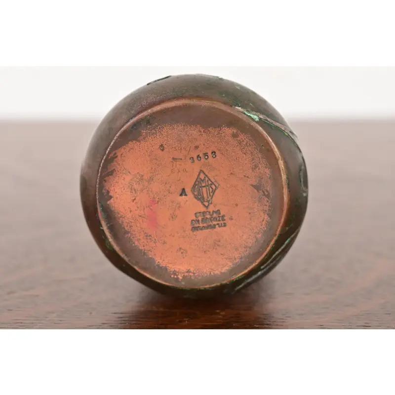 Vaso Petite in argento e bronzo di Heintz Arts & Crafts in vendita 3