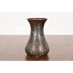 Heintz Arts & Crafts Sterling Silver on Bronze Petite Vase