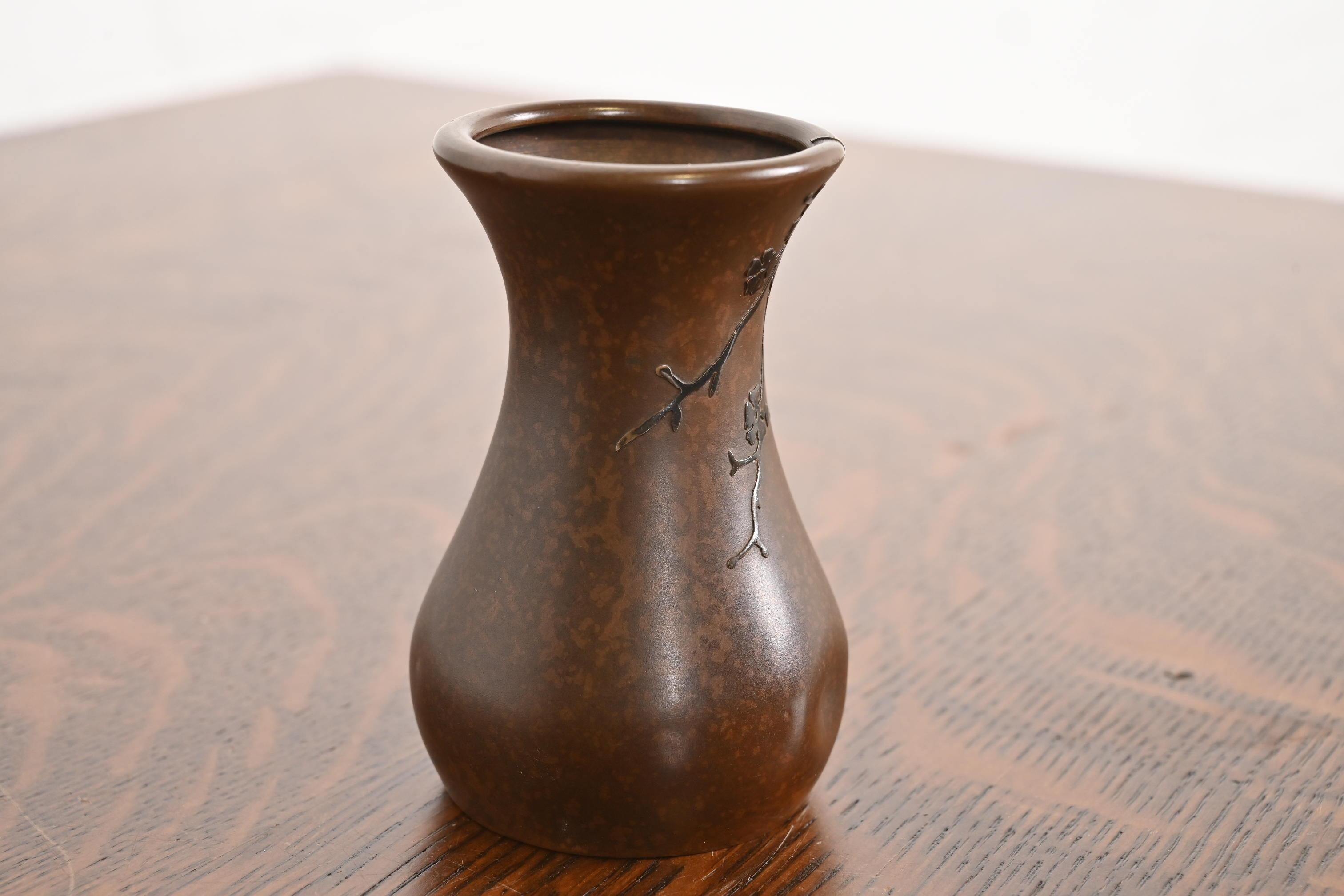 Americano Vaso Petite in argento e bronzo di Heintz Arts & Crafts in vendita