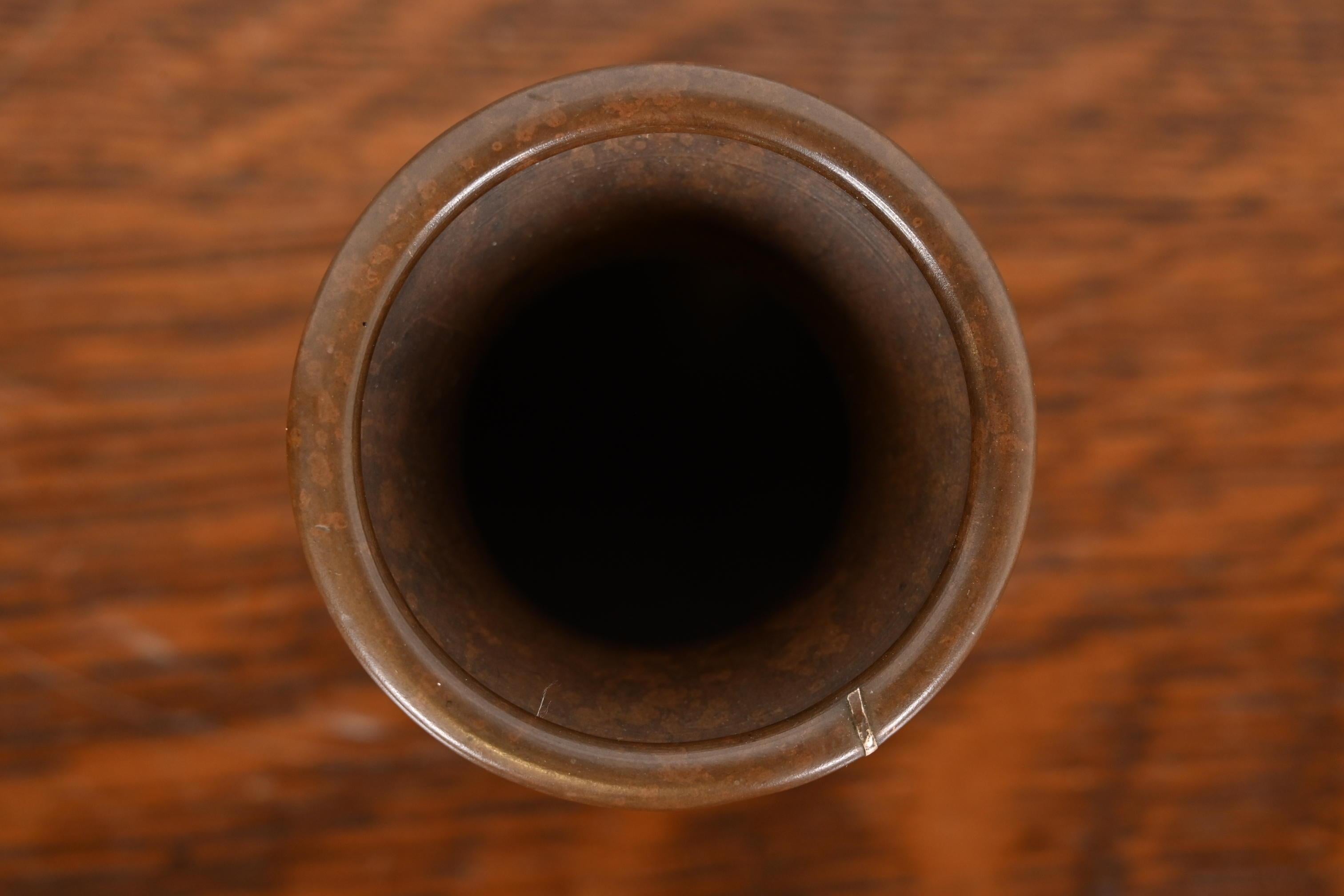 XX secolo Vaso Petite in argento e bronzo di Heintz Arts & Crafts in vendita
