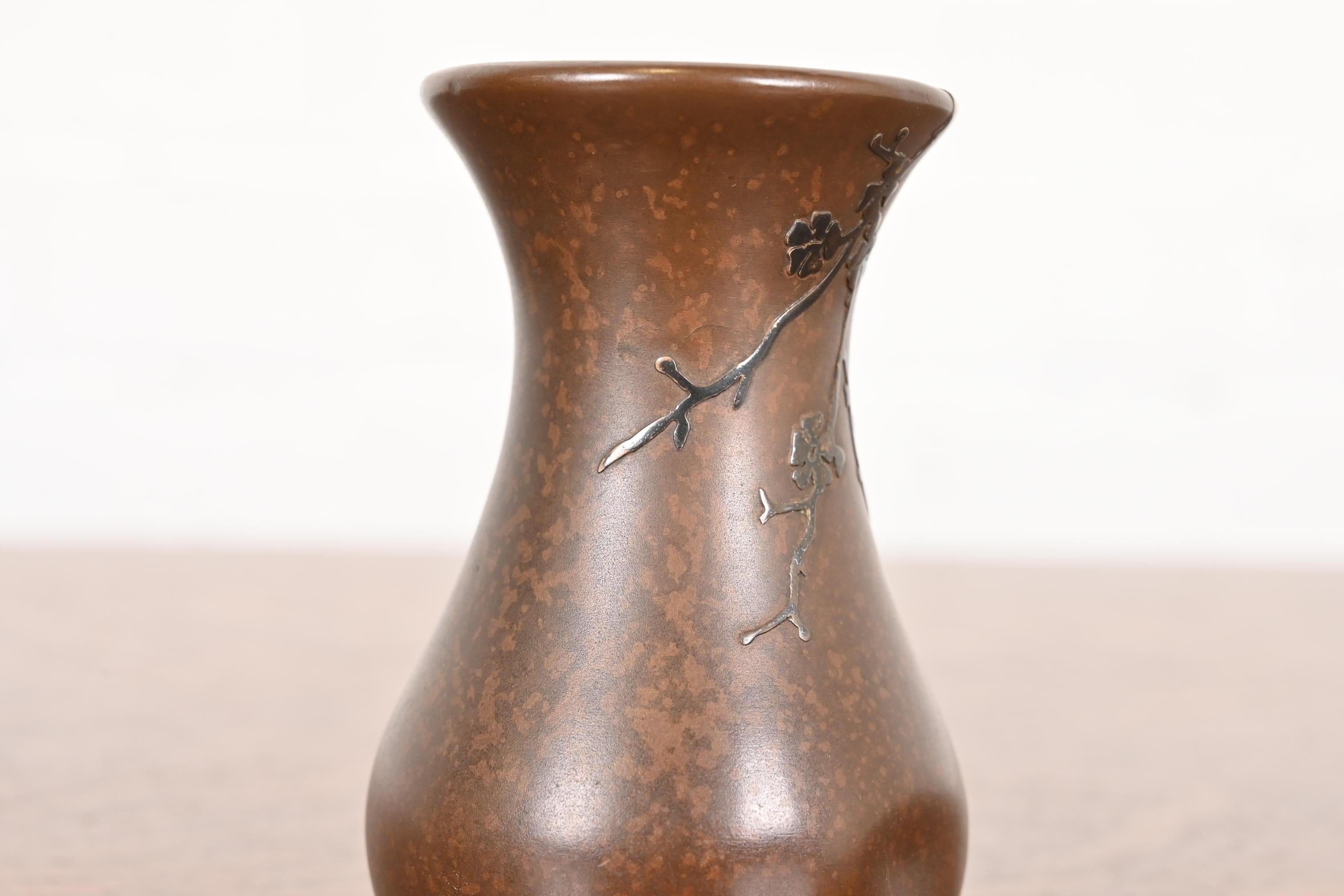 Argento 925 Vaso Petite in argento e bronzo di Heintz Arts & Crafts in vendita