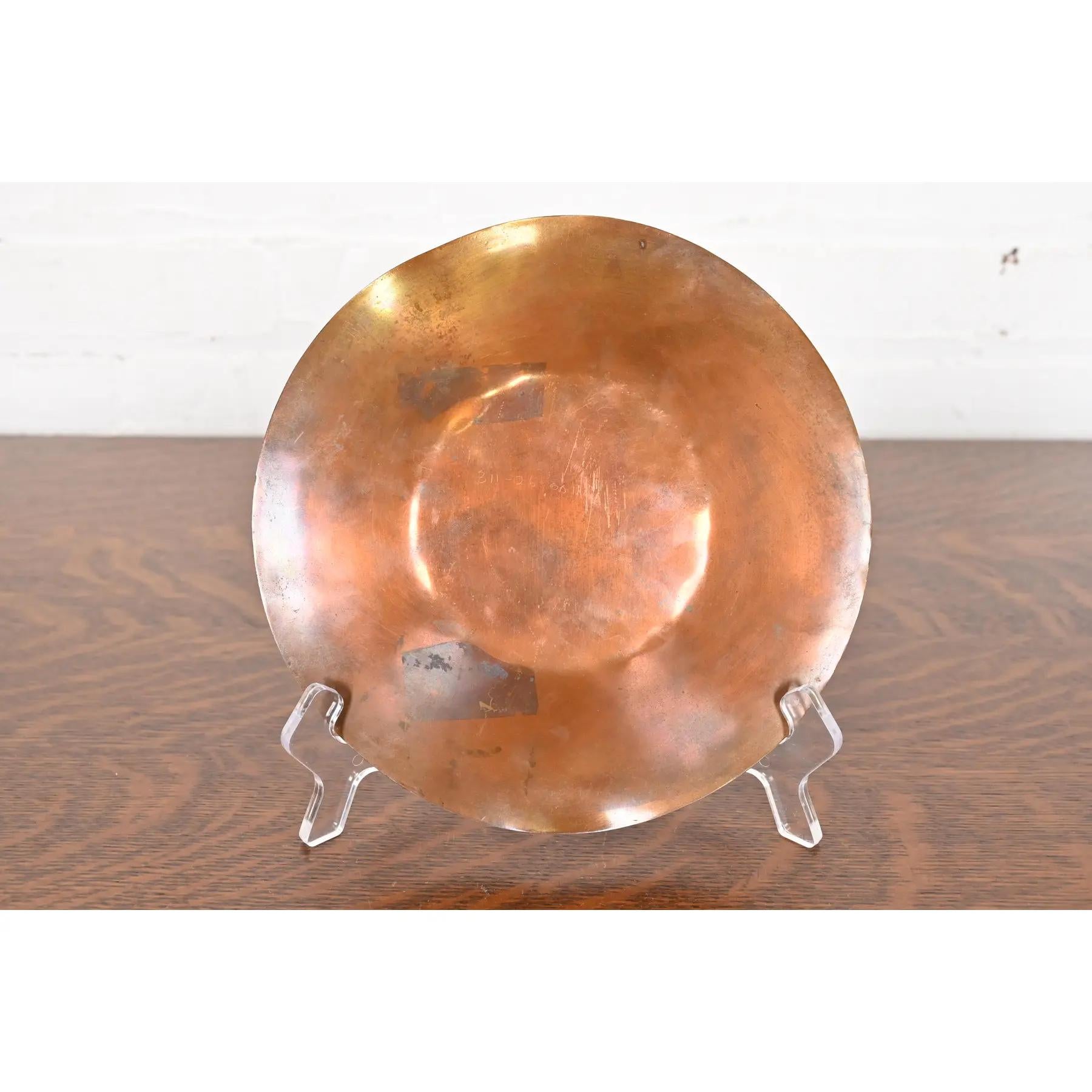 Heintz Arts & Crafts Plata de ley sobre placa de bronce en venta 1