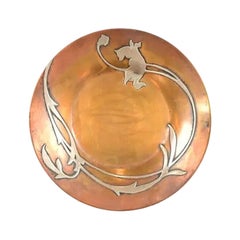 Heintz Arts & Crafts Sterling Silver on Bronze Plate
