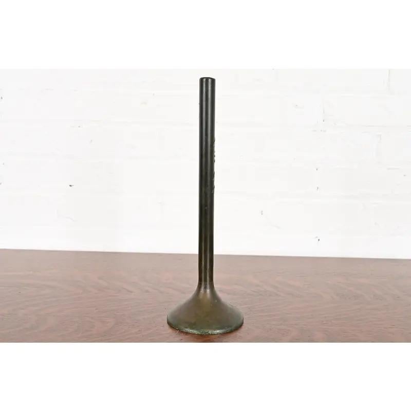 Vaso a bocciolo alto in argento e bronzo di Heintz Arts & Crafts in vendita 3