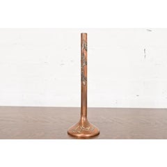 Heintz Arts & Crafts Sterling Silver on Bronze Tall Bud Vase