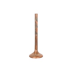 Heintz Arts & Crafts Sterling Silver on Bronze Tall Bud Vase