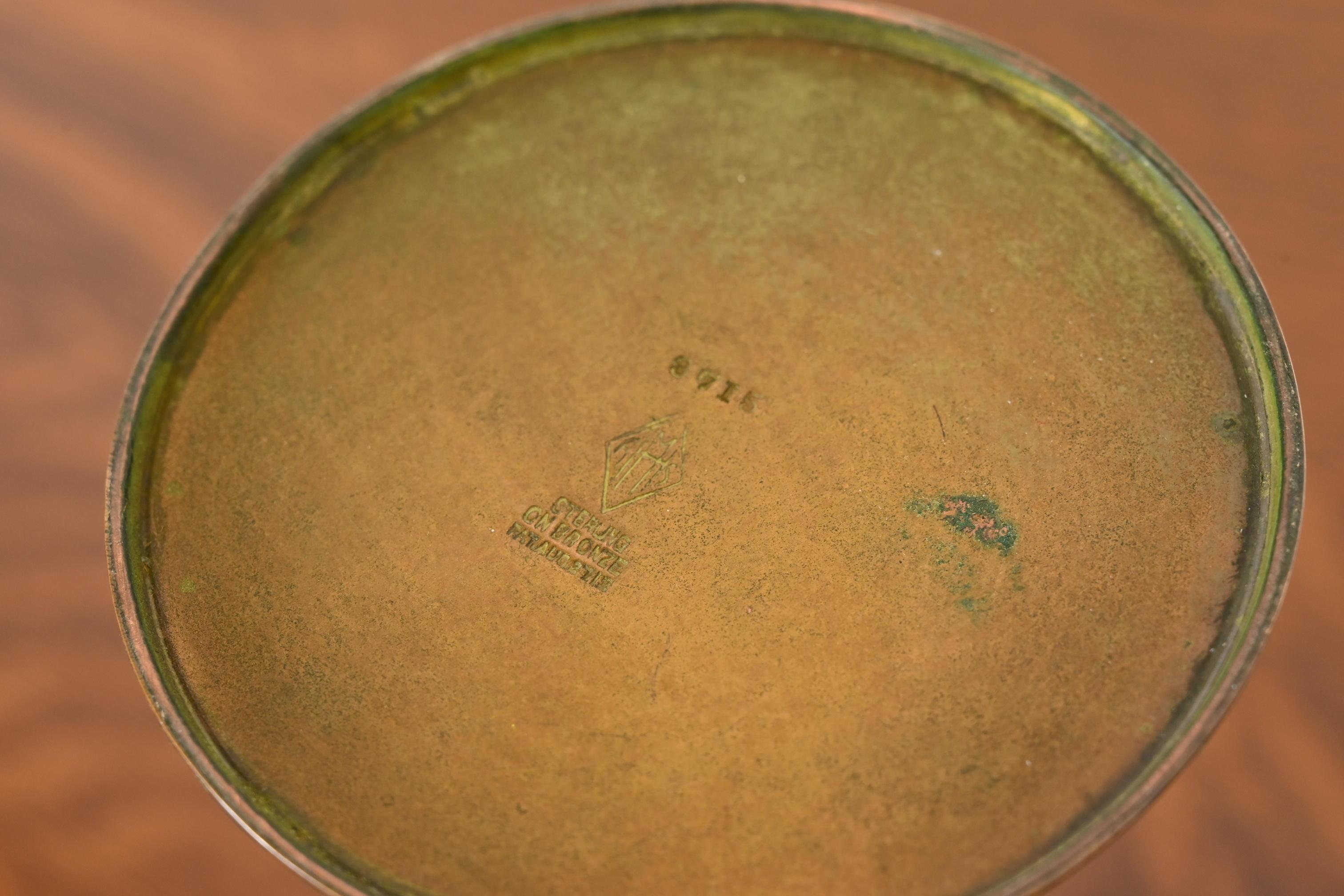 Vaso alto in argento e bronzo di Heintz Arts & Crafts in vendita 6