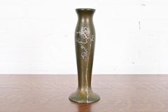 Heintz Arts & Crafts Sterling Silver on Bronze Tall Vase