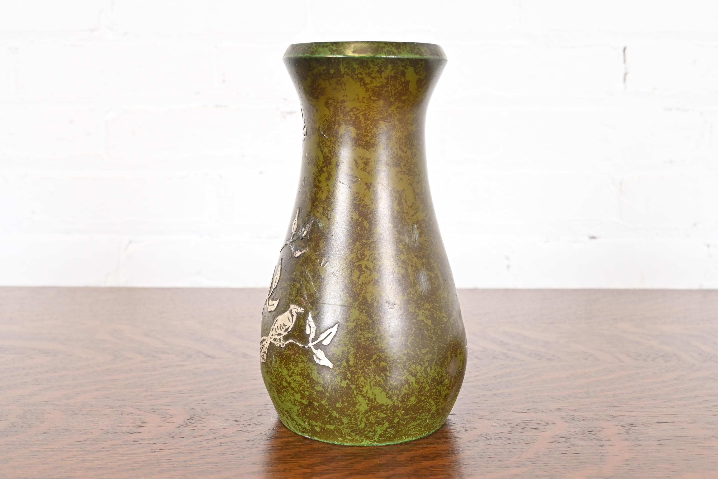 Vaso Heintz Arts & Crafts in argento e bronzo in vendita 2