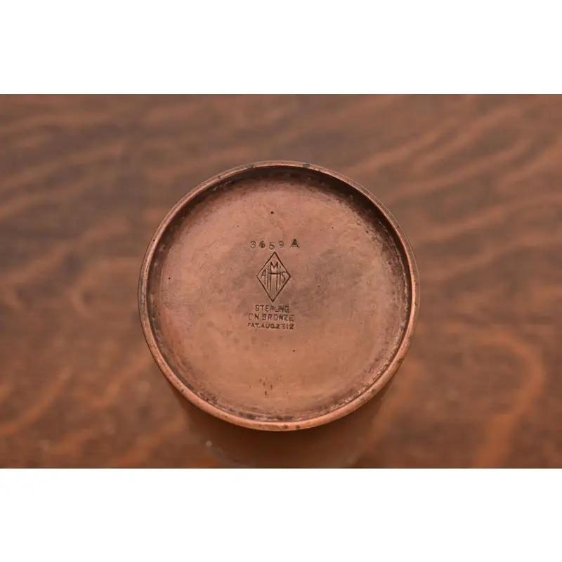 Vaso Heintz Arts & Crafts in argento e bronzo in vendita 3