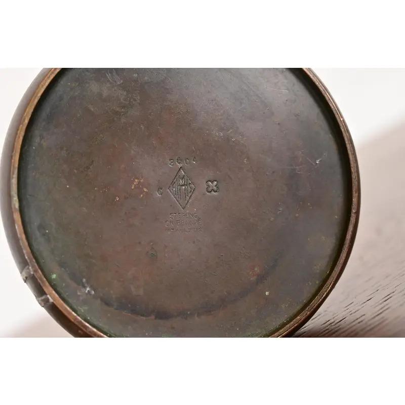 Vaso Heintz Arts & Crafts in argento e bronzo in vendita 4