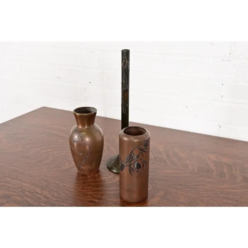 Vaso Heintz Arts & Crafts in argento e bronzo in vendita 4