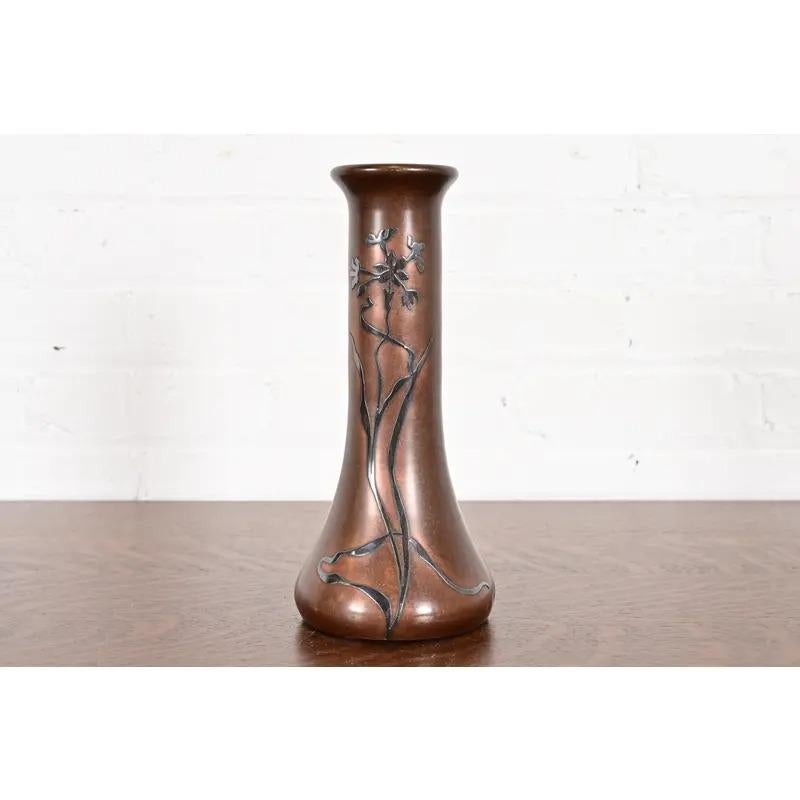 Vaso Heintz Arts & Crafts in argento e bronzo in vendita 6