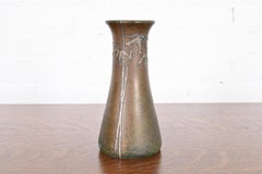 Heintz Arts & Crafts Sterling Silver on Bronze Vase