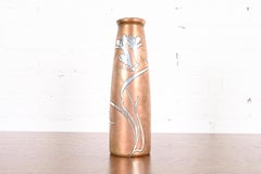 Heintz Arts & Crafts Sterling Silver on Bronze Vase