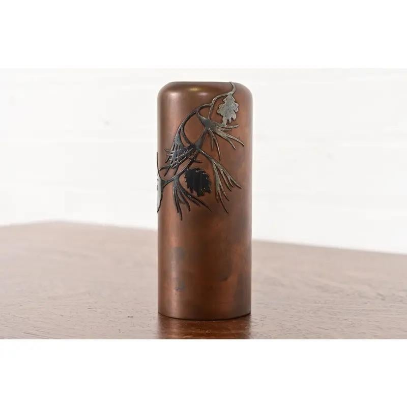 Arts and Crafts Vaso Heintz Arts & Crafts in argento e bronzo in vendita