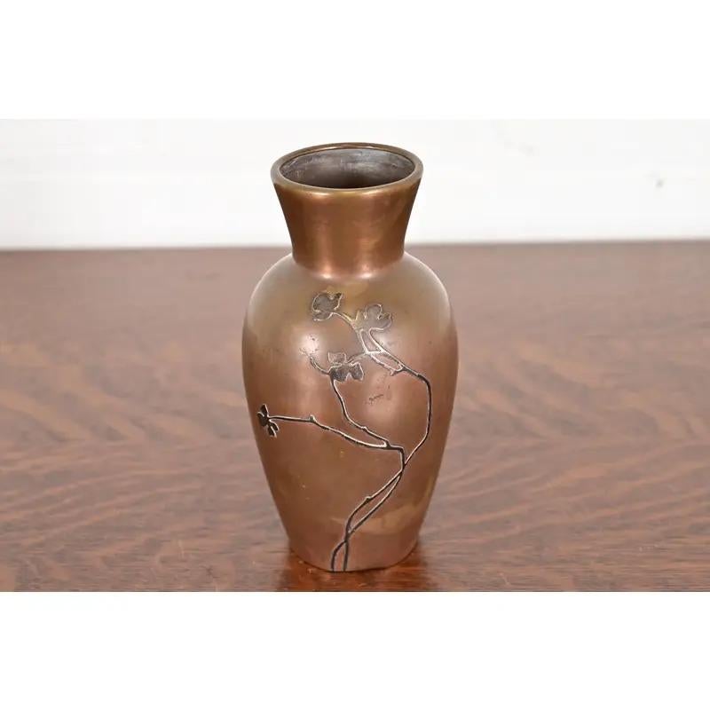 Arts and Crafts Vaso Heintz Arts & Crafts in argento e bronzo in vendita