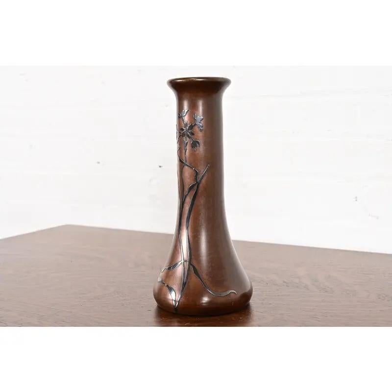 Arts and Crafts Vaso Heintz Arts & Crafts in argento e bronzo in vendita