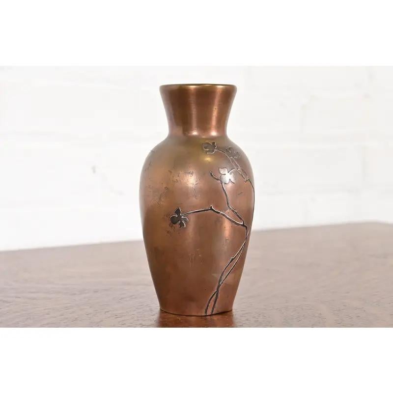 Americano Vaso Heintz Arts & Crafts in argento e bronzo in vendita