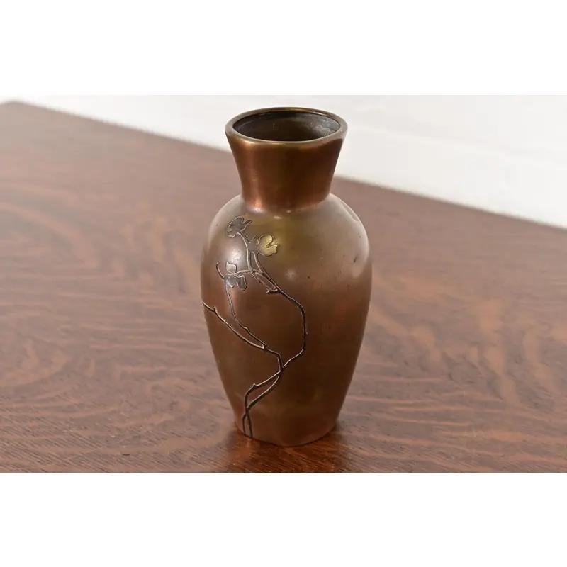 Vaso Heintz Arts & Crafts in argento e bronzo In condizioni buone in vendita a South Bend, IN