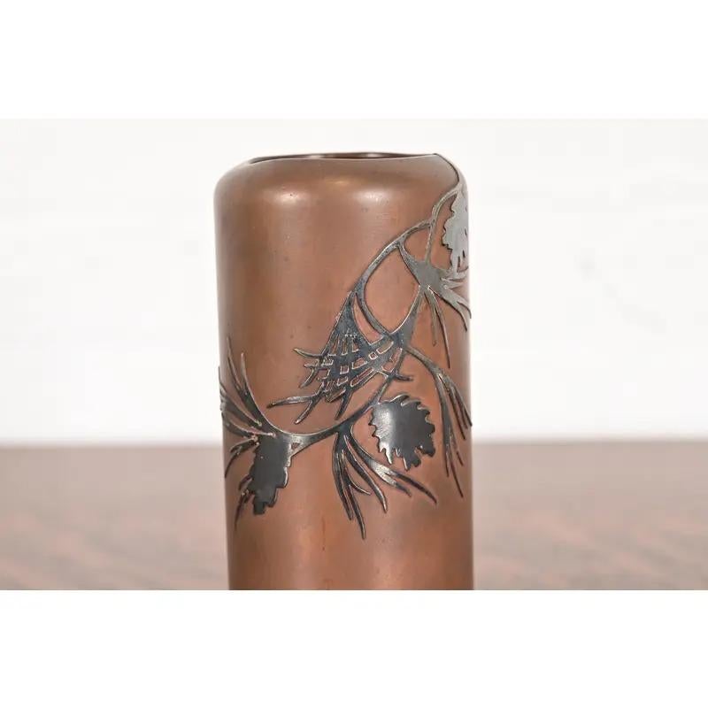 Argento 925 Vaso Heintz Arts & Crafts in argento e bronzo in vendita