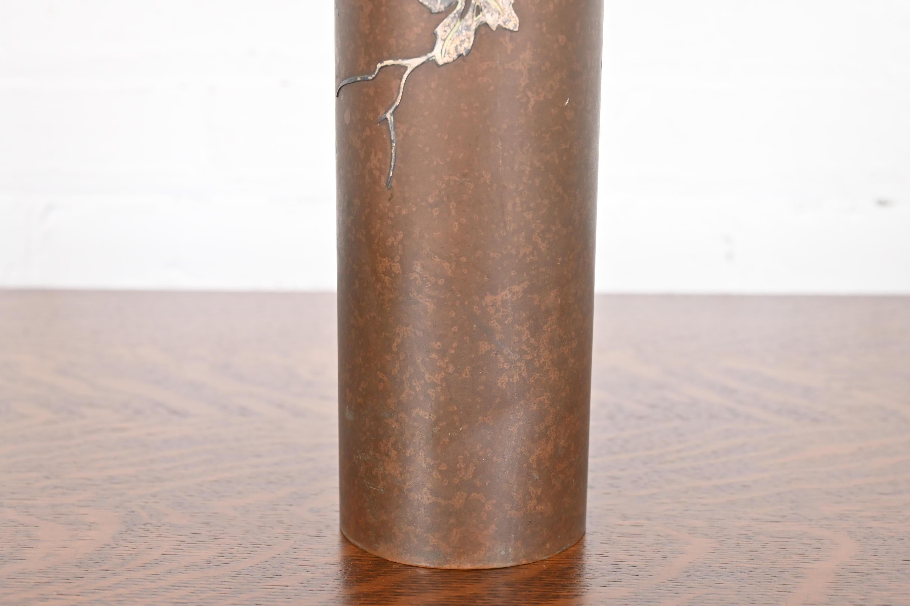 Vaso Heintz Arts & Crafts in argento e bronzo in vendita 2