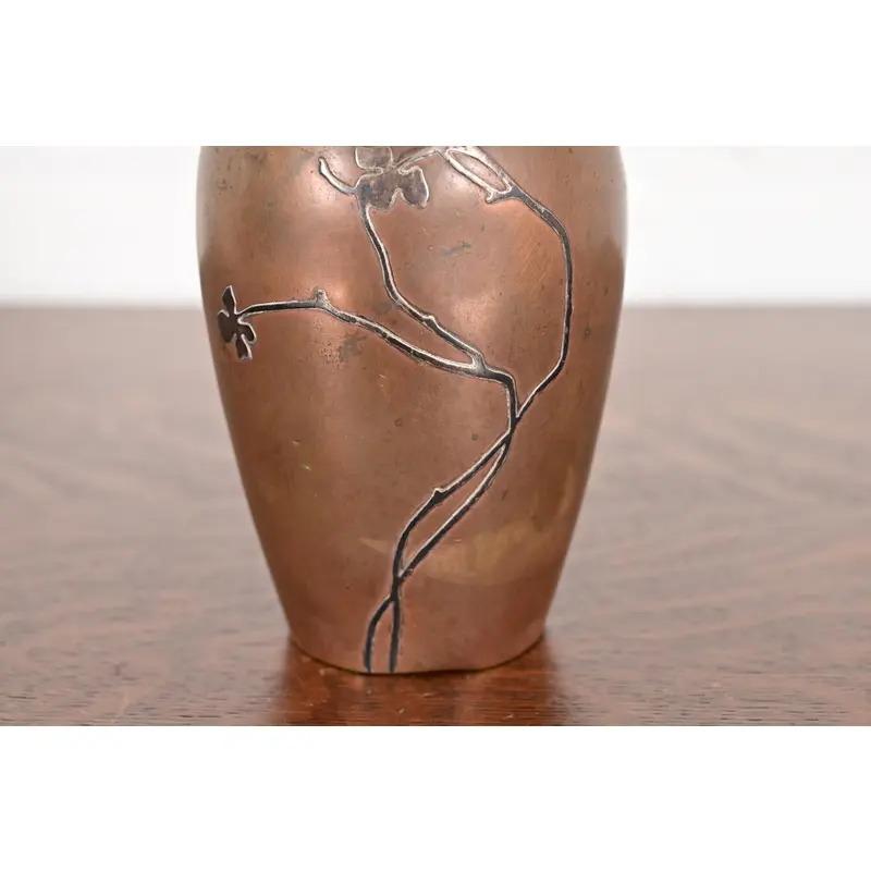 Vaso Heintz Arts & Crafts in argento e bronzo in vendita 2