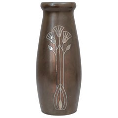 Heintz:: vase en sterling sur bronze:: américain:: vers 1915