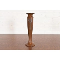 Vase en argent sterling et bronze de style Heintz Arts & Crafts