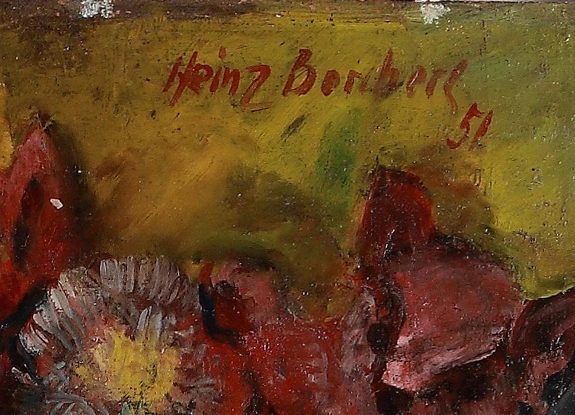 Heinz Borchers „Schiessbude“, Ölgemälde auf Karton, 1951 im Angebot 3