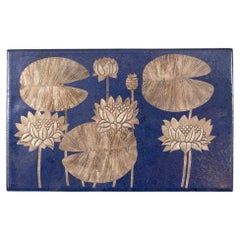 Placa de pared de cerámica «White Water Lily» de Heinz Erret Gustavsberg