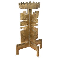 Heinz Goll attr. Chandelier brutaliste en laiton