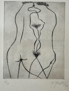 Heinz Henghes - Nude Etching - Numbered 6/10 - Signed and Dated 1970