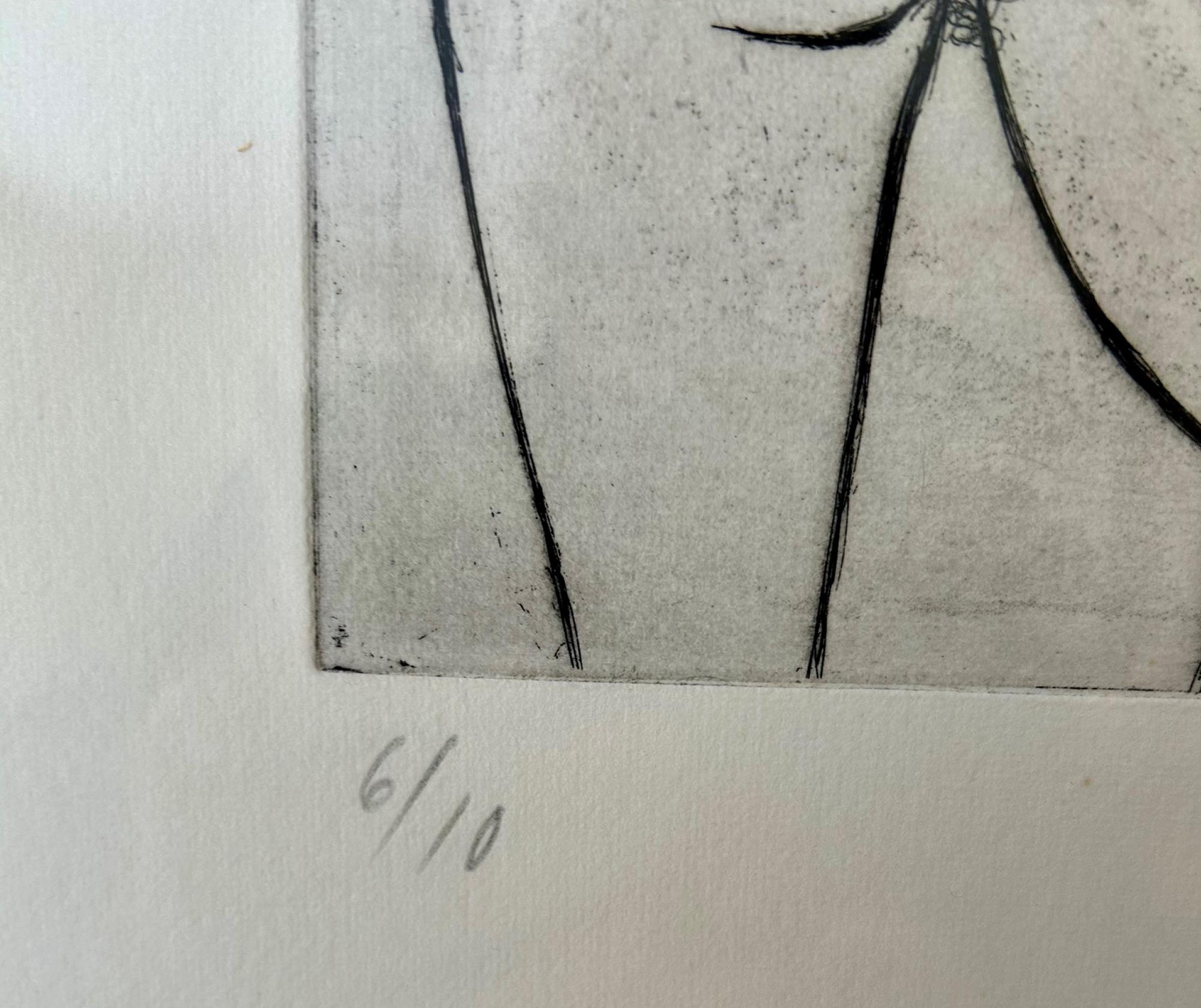 Modern Heinz Henghes - Nude Etching - Numbered 6/10 - Signed and Dated 1970 For Sale
