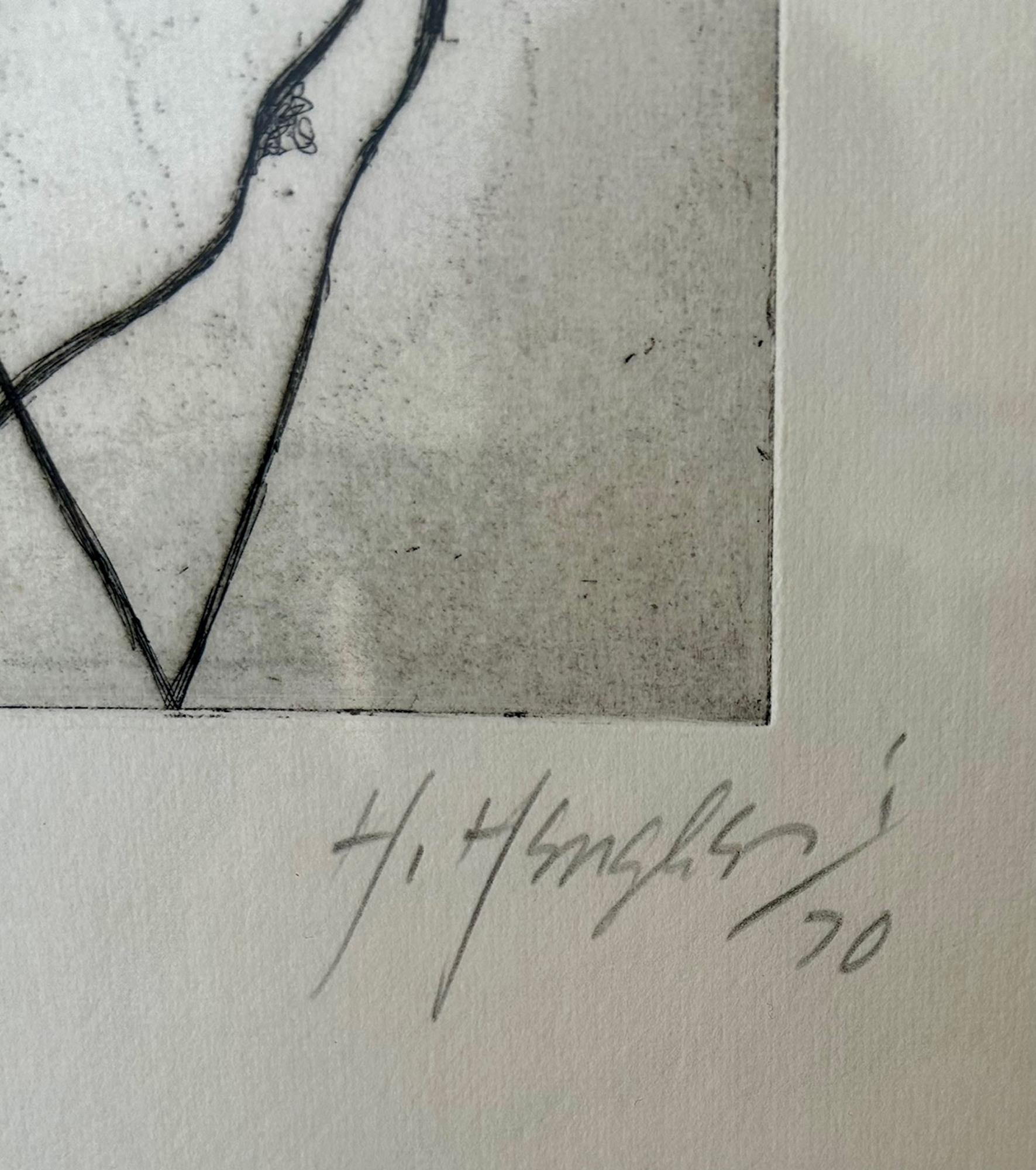 British Heinz Henghes - Nude Etching - Numbered 6/10 - Signed and Dated 1970 For Sale