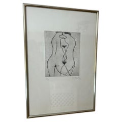 Heinz Henghes - Aguafuerte desnudo - Numerado 6/10 - Firmado y fechado 1970