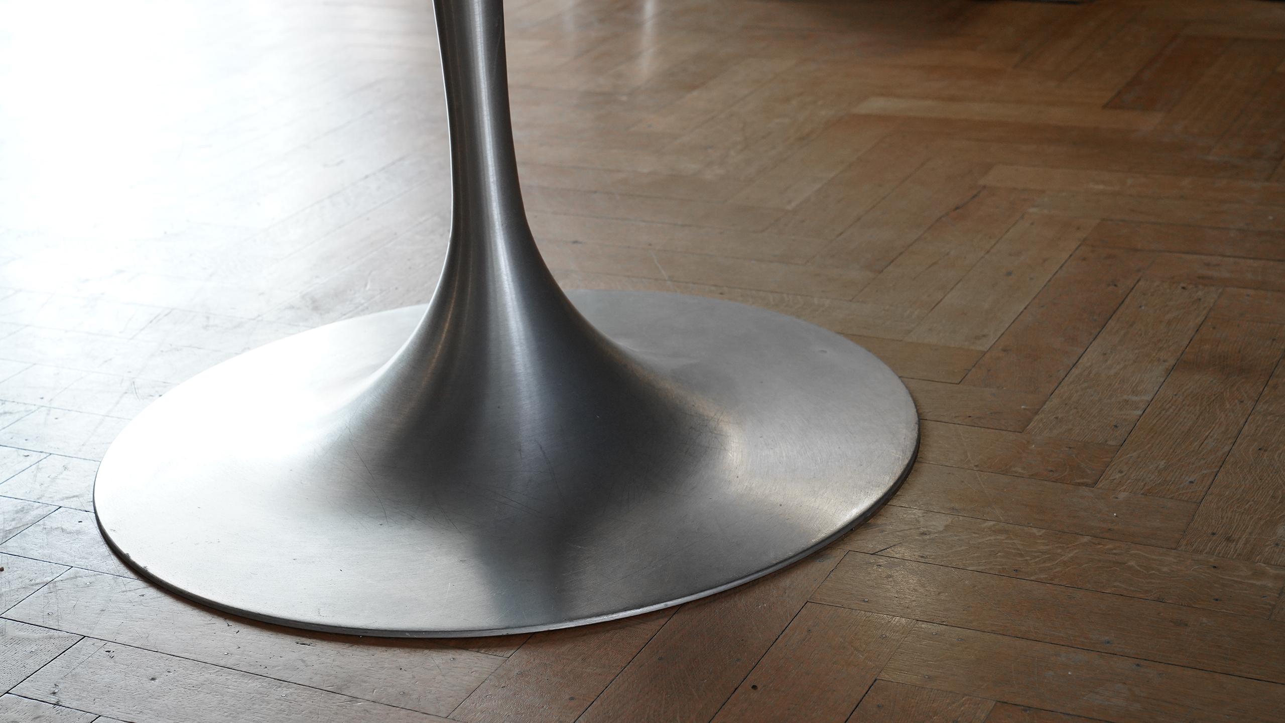 Mid-20th Century Heinz Lilienthal, 1969, Large Dining Table Swiveling Centerplate and Etched Top