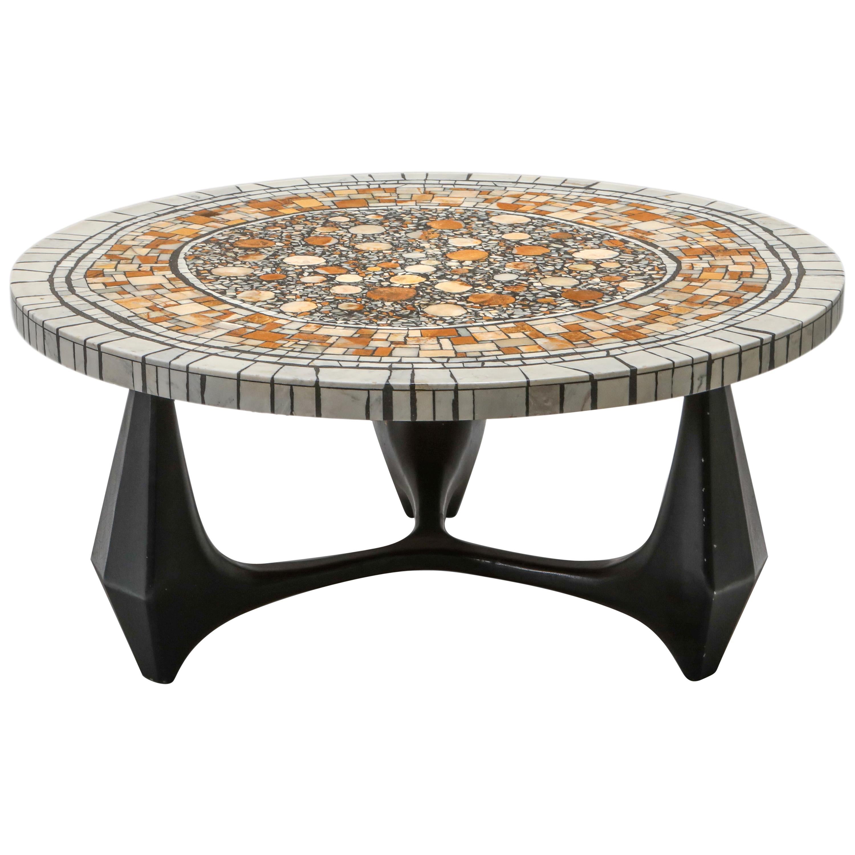 Heinz Lilienthal 'Chartre' Marble Mosaic Coffee Table