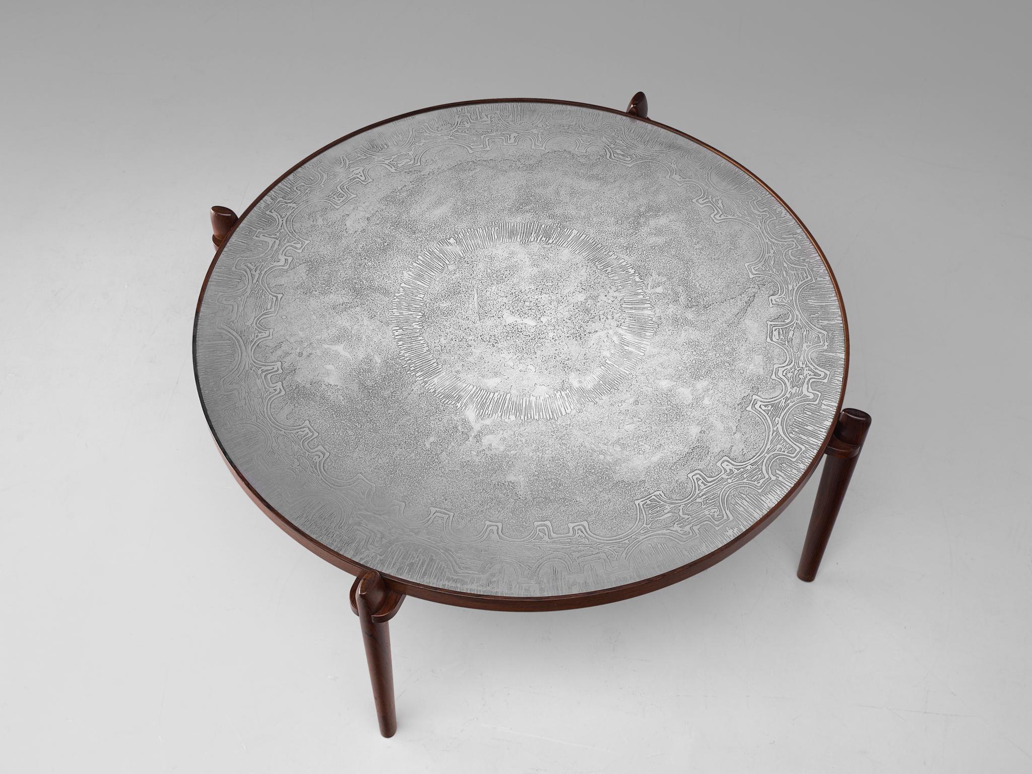 Heinz Lilienthal Coffee Table with Etched Table Top 1