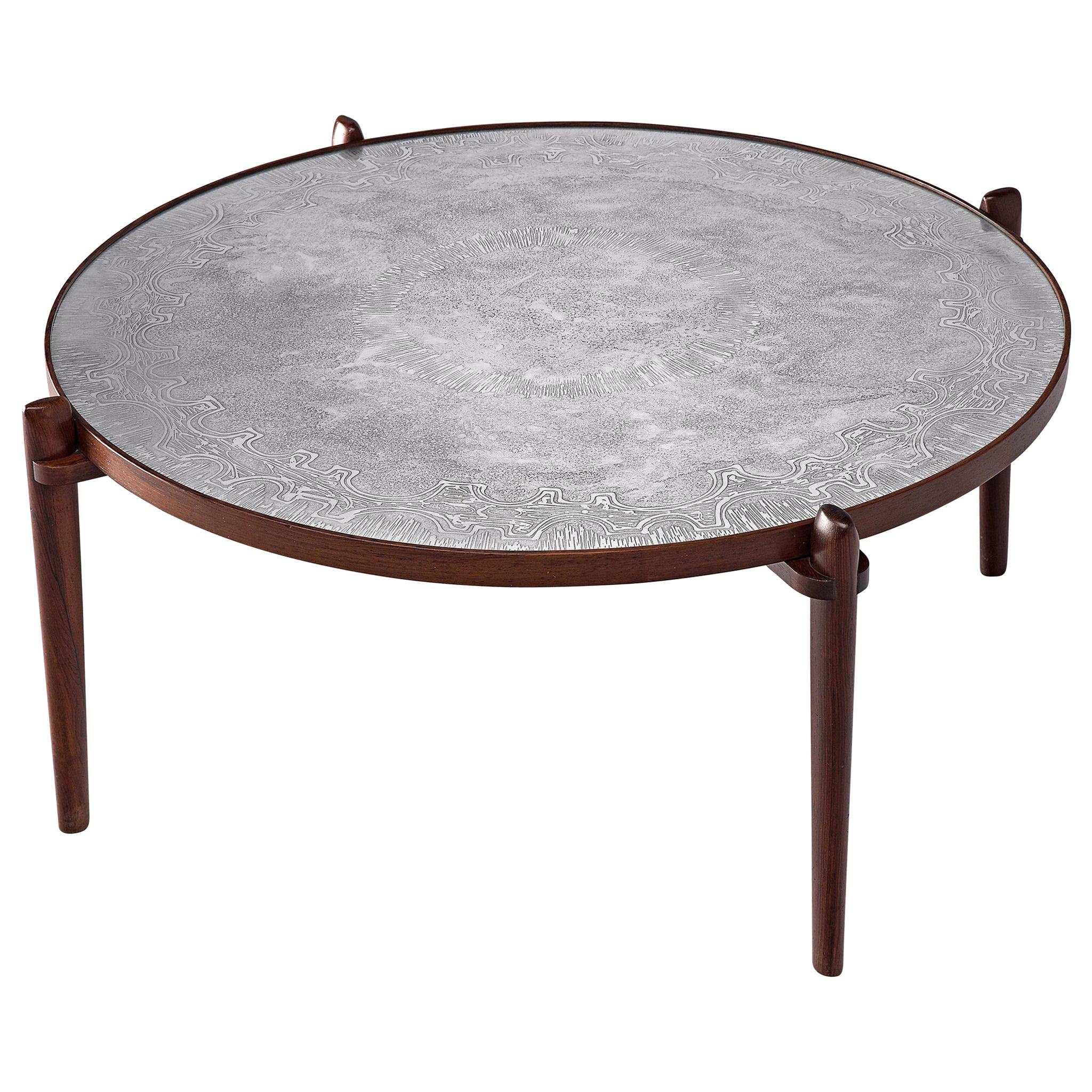 Heinz Lilienthal Coffee Table with Etched Table Top