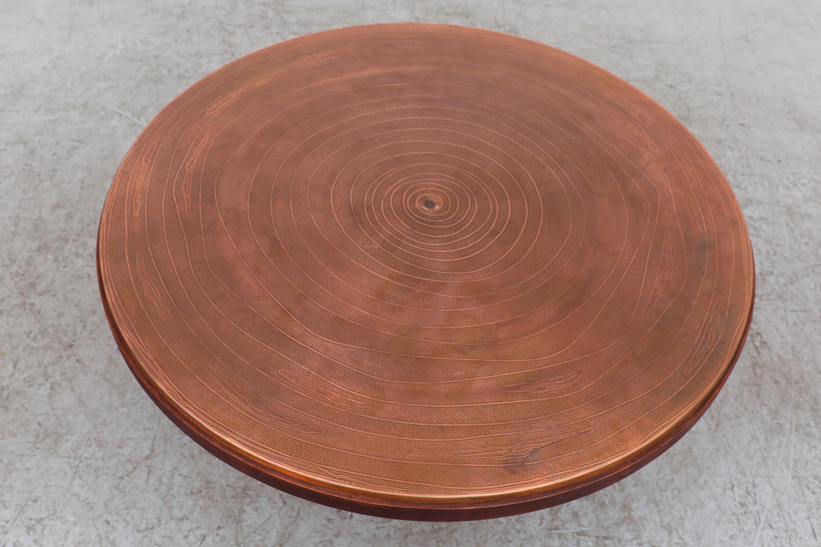 Late 20th Century Heinz Lilienthal Copper Etched Coffee Table, Germany
